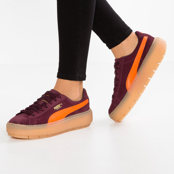 puma women's suede platform trace